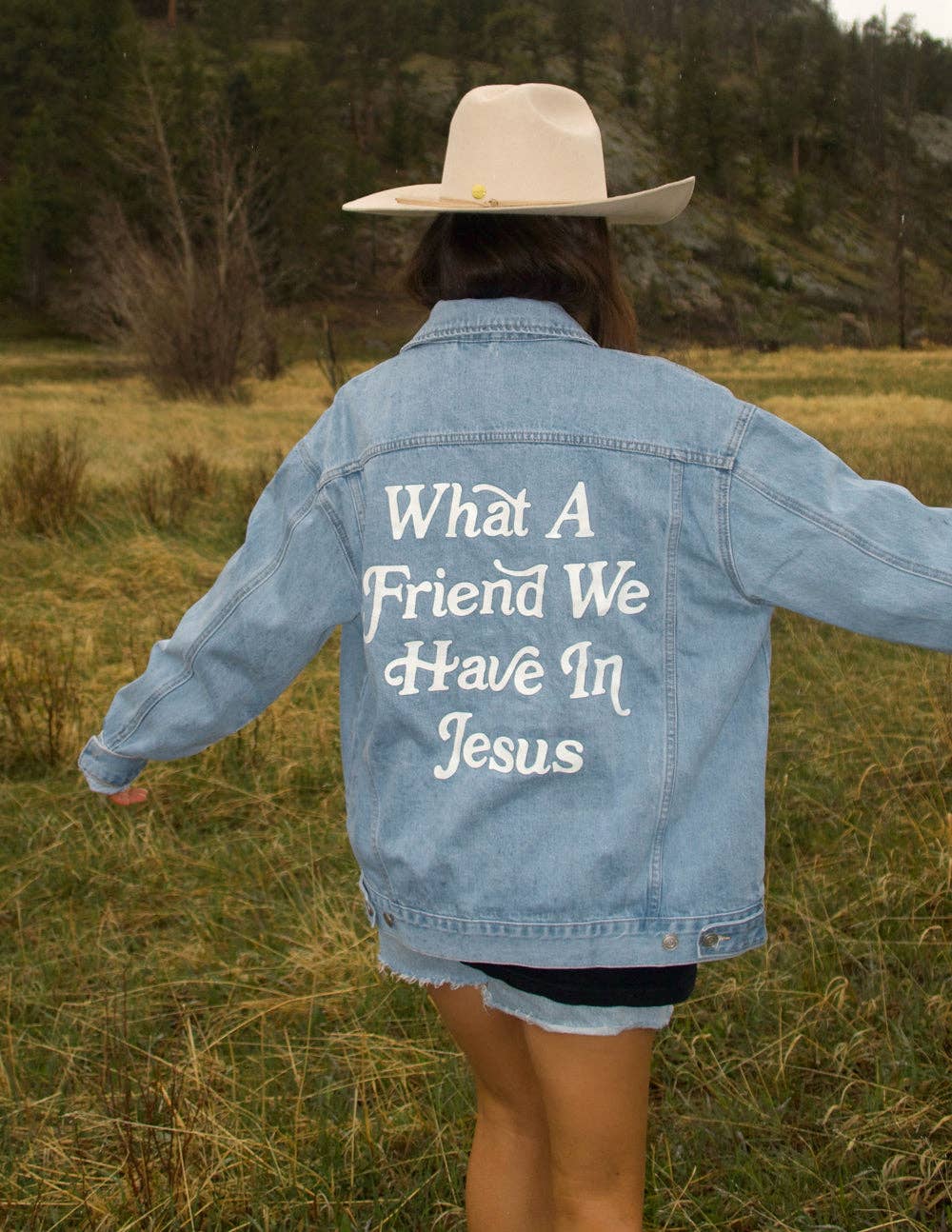 What a Friend In Jesus Denim Jacket – Hvnly Citizen