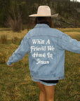 What a Friend In Jesus Denim Jacket