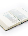 Open book on a white background