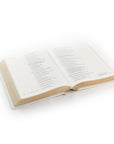 Open book on a white background