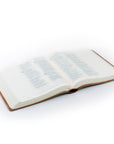 Open book on a white background