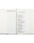 Open book displaying 'The Psalms' with a white background
