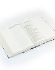 Open book on a white background