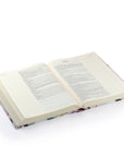 Open book on a white background