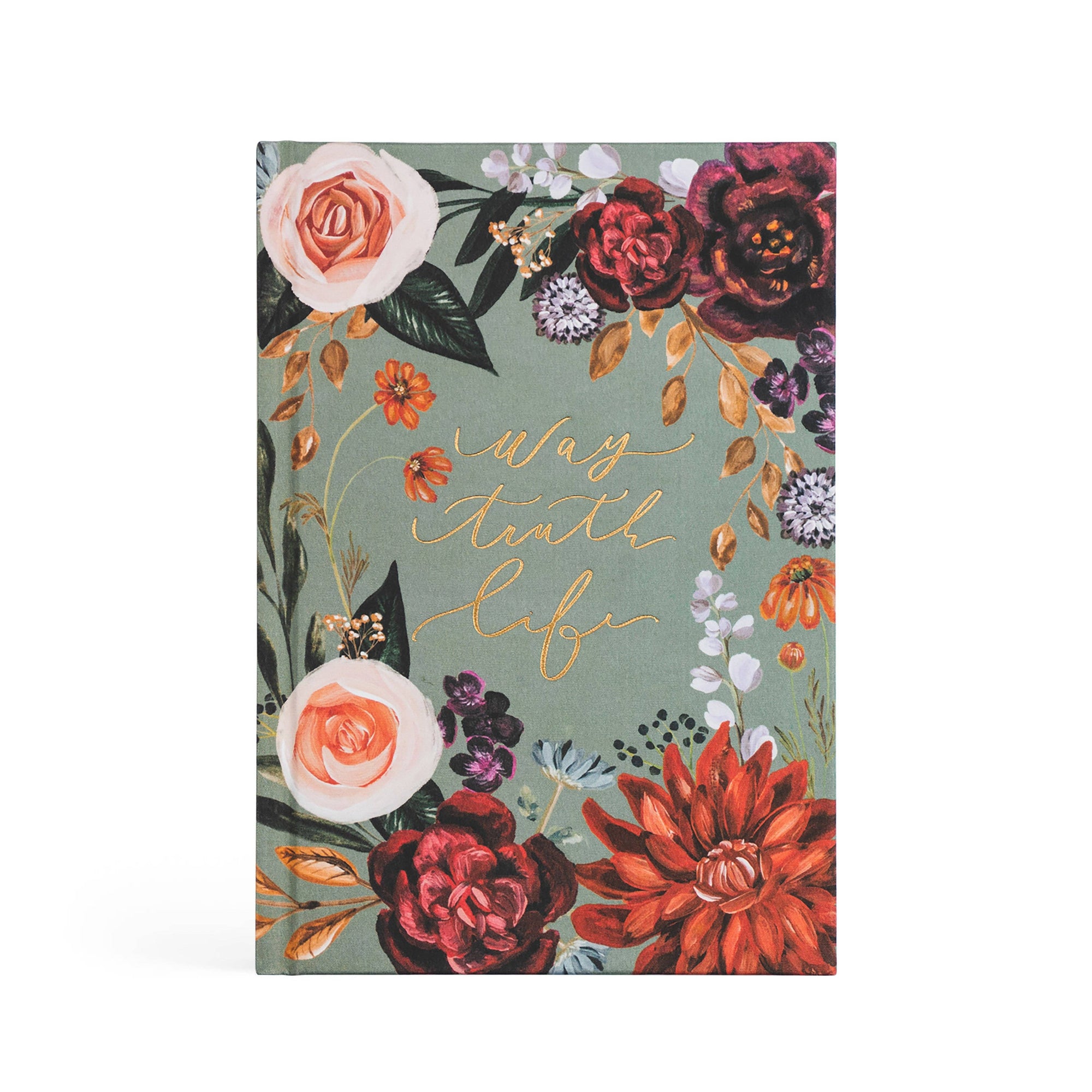 Floral notebook with 'Always Faithful' text on a green background