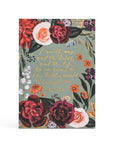 Floral design with text on a green background