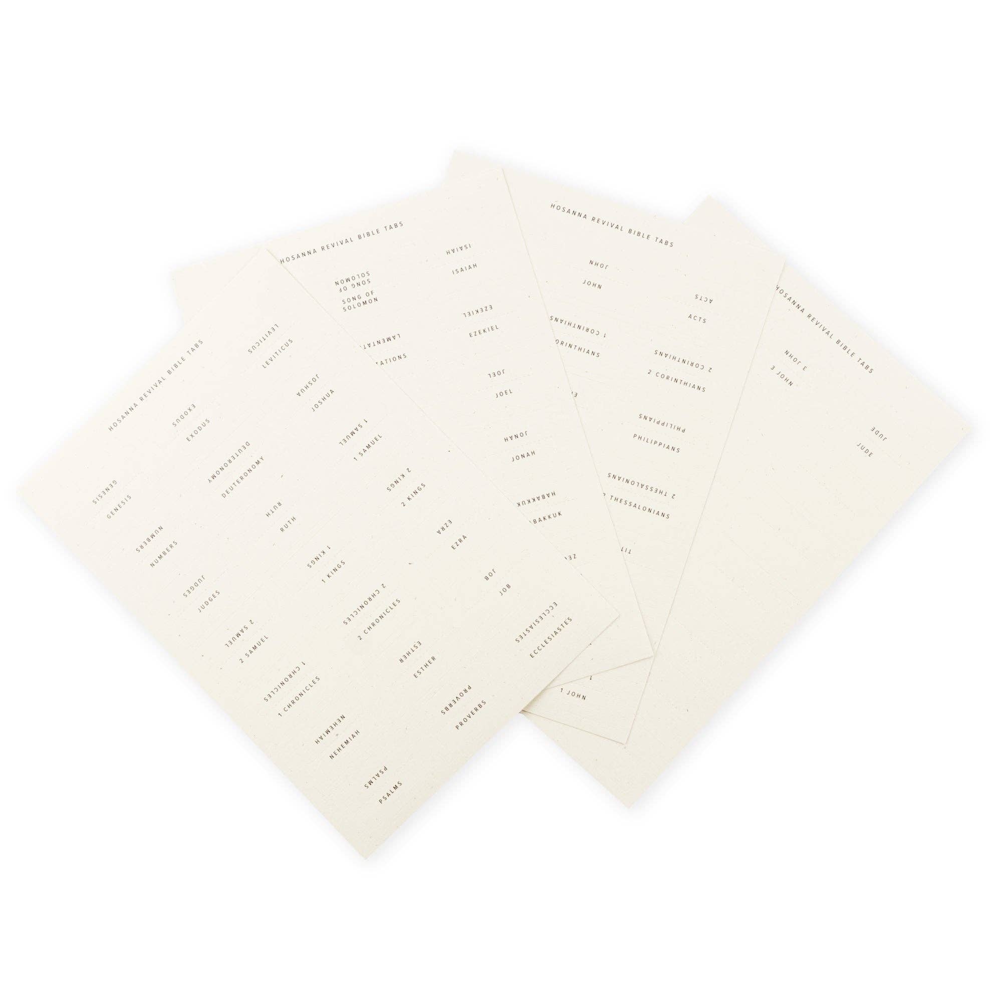 Two beige napkins with text on a white background