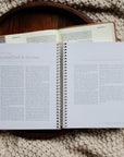 Open book on a textured surface