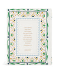 Decorative card with floral border and inspirational quote