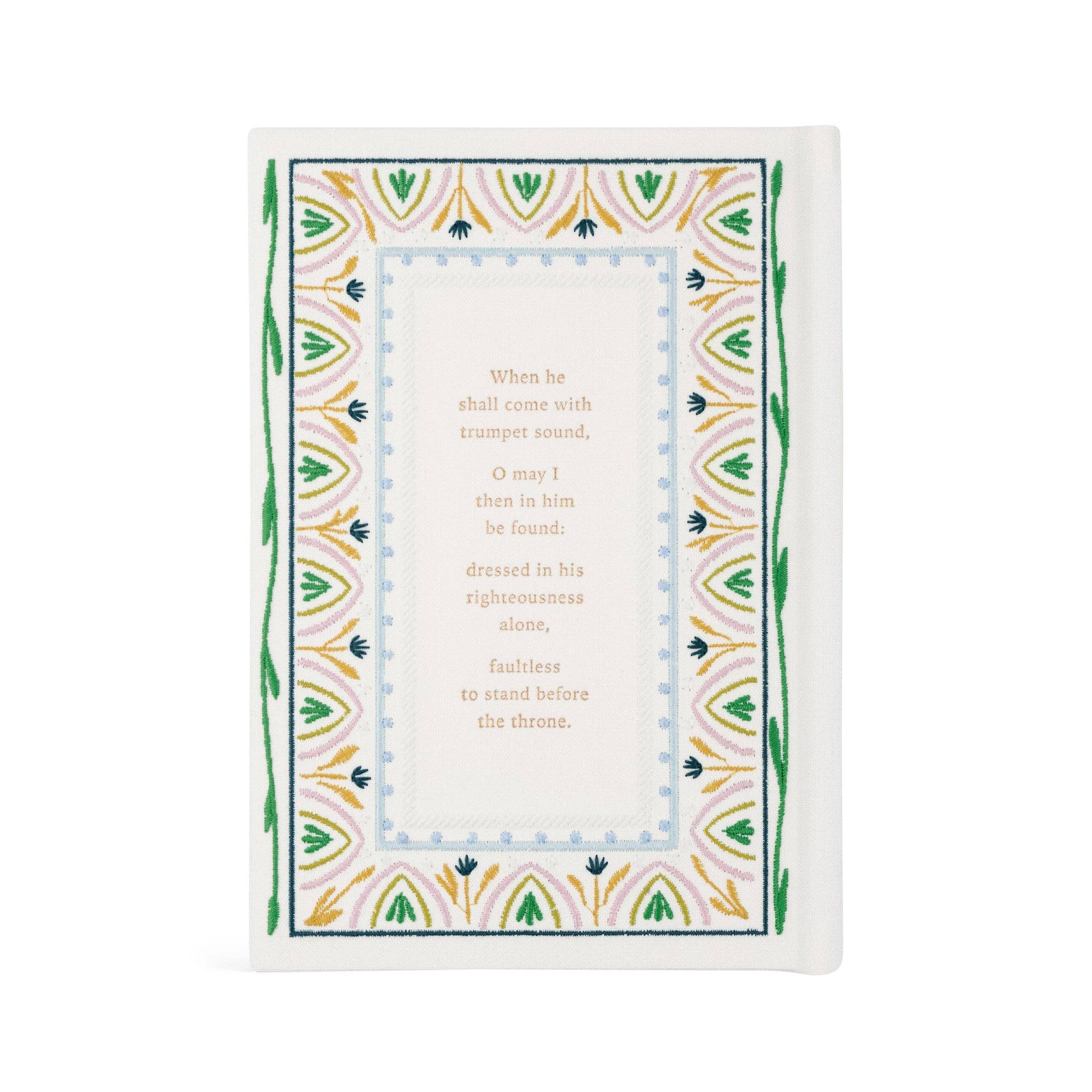 Decorative card with text and geometric border on a white background