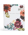 Floral design on a white background with 'The Holy Bible' text