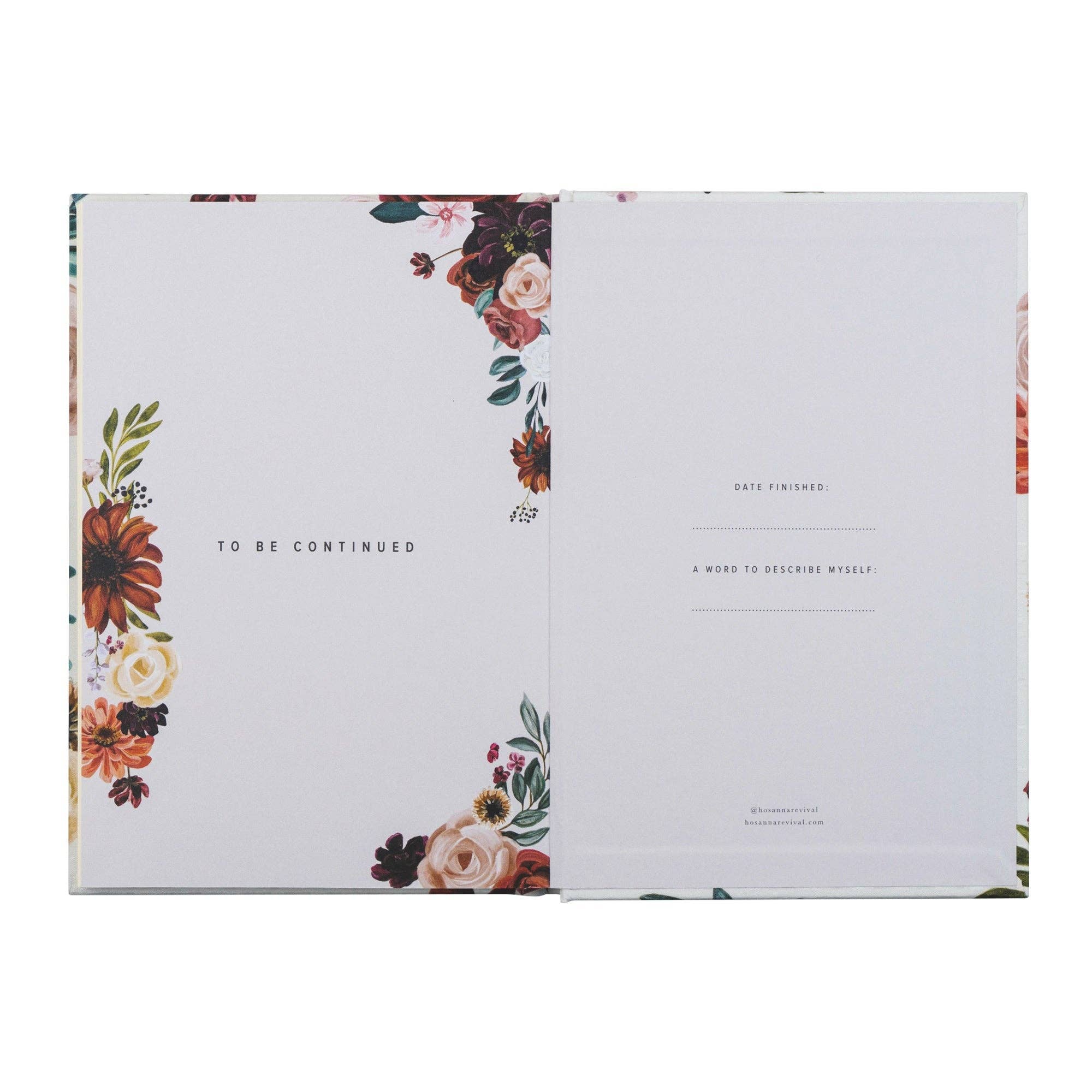 Floral design on a book or notebook cover with text &#39;To be Continued&#39; and &#39;A Week to Delve into World&#39;.