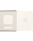 Open book with text on a white background