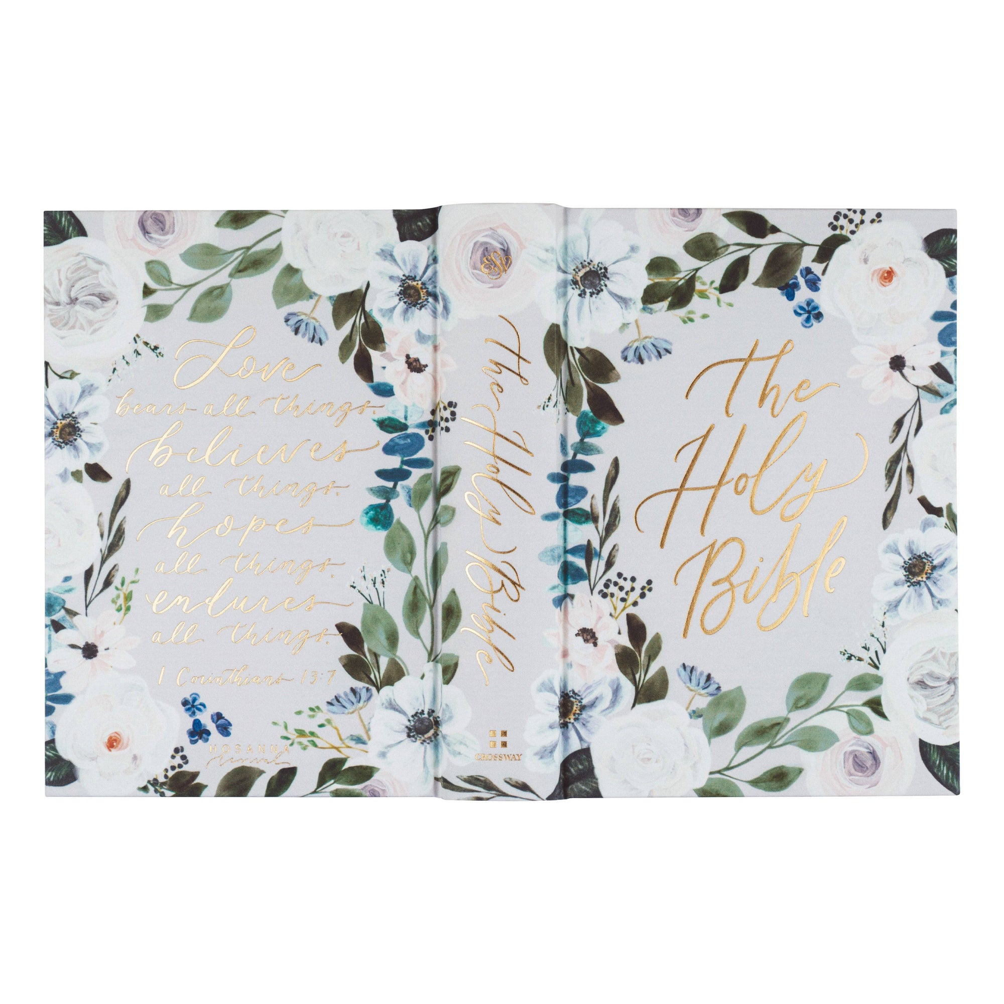 Floral design book cover with text on a white background