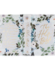 Floral design book cover with text on a white background